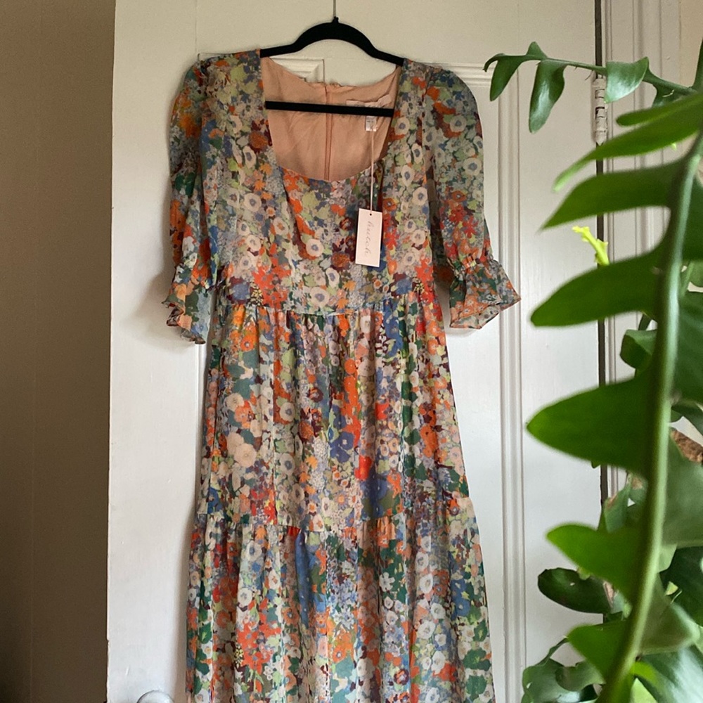 Anthropologie / Hutch Tiered Garden Floral Maxi Dress